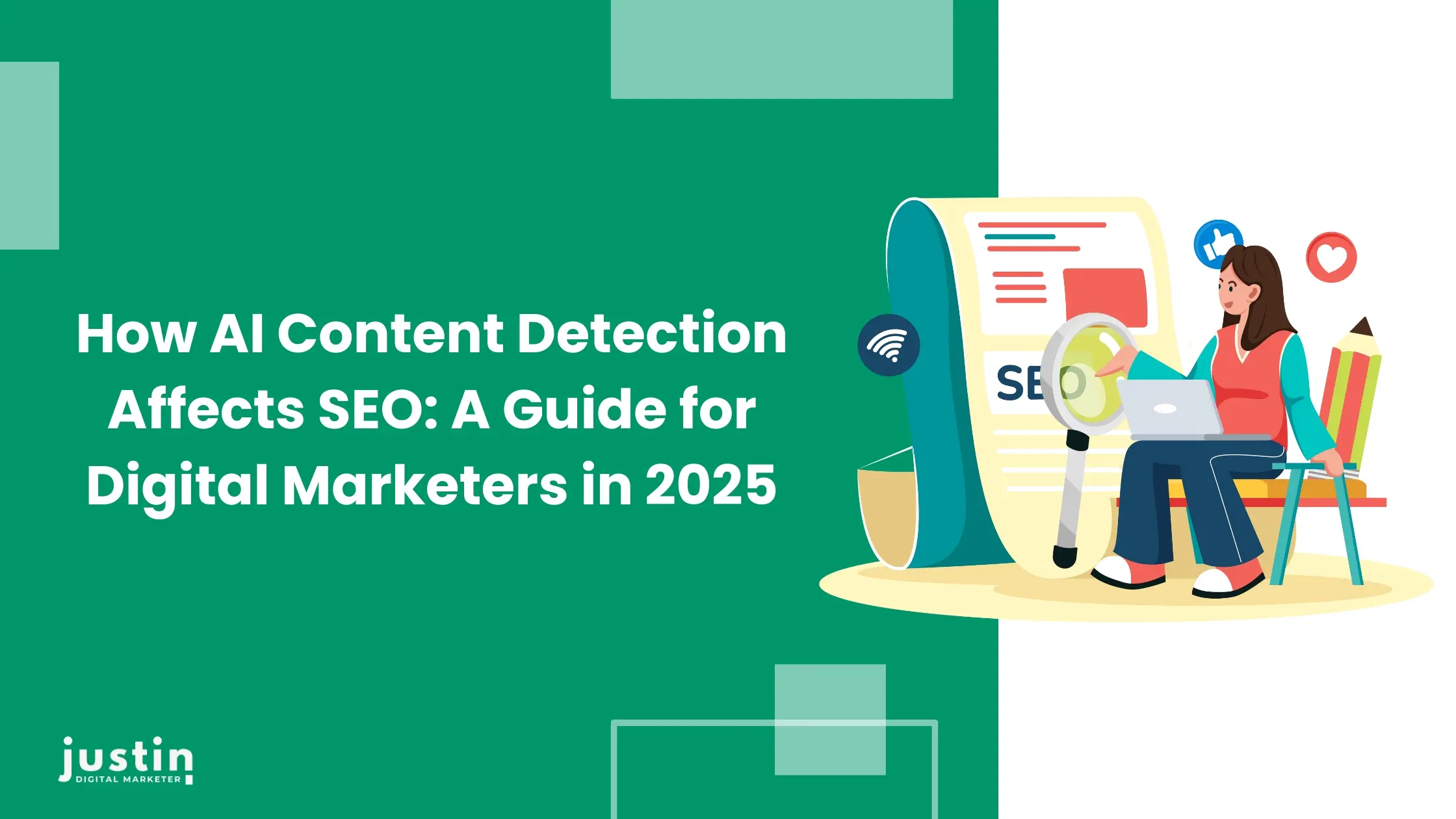 Illustration of How AI Content Detection Affects SEO: A Guide for Digital Marketers in 2025